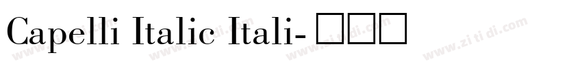 Capelli Italic Itali字体转换